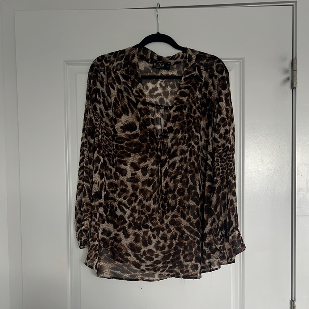 Igigi Leopard Print Blouse